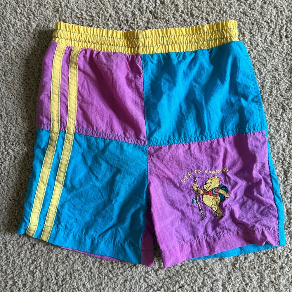 Pooh vintage boys nylon swim trunks size 6